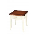 Příruční stolek Deliciosa v provence stylu z masivního mahagonového dřeva v bílém provedení