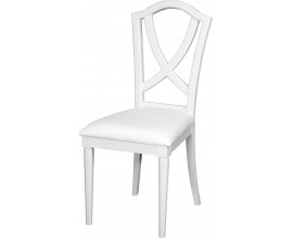 Provence luxusní jídelní židle Belliene ve světle bílé barvě z masivního dřeva