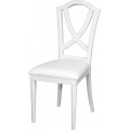 Provence luxusní jídelní židle Belliene ve světle bílé barvě z masivního dřeva