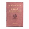 Designové kožené knihy Shakespeare v červeném obalu s vintage povrchovým provedením 27cm