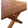 Ručně vyráběný jídelní stůl Camile v koloniálním stylu z masivního teakového dřeva a překříženými nožičkami 200cm