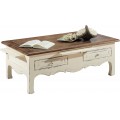Masivní konferenční stolek z kolekce Antoinette v provence stylu z kvalitního masivního dřeva a vanilkovým nátěrem