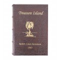 Koloniální kožený set knih Ostrov pokladů v hnědém dekorativním obalu 27cm