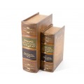 Set dekorativních knih Kabina strýce Toma v béžové barvě s obalem v koženém provedení