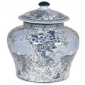 Porcelánová dekorativní nádoba Rongi s orientálním vzorem kapra ve stylu čínské mytologie