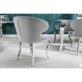 Luxusní židle Modern Barock II sametová šedá 79cm