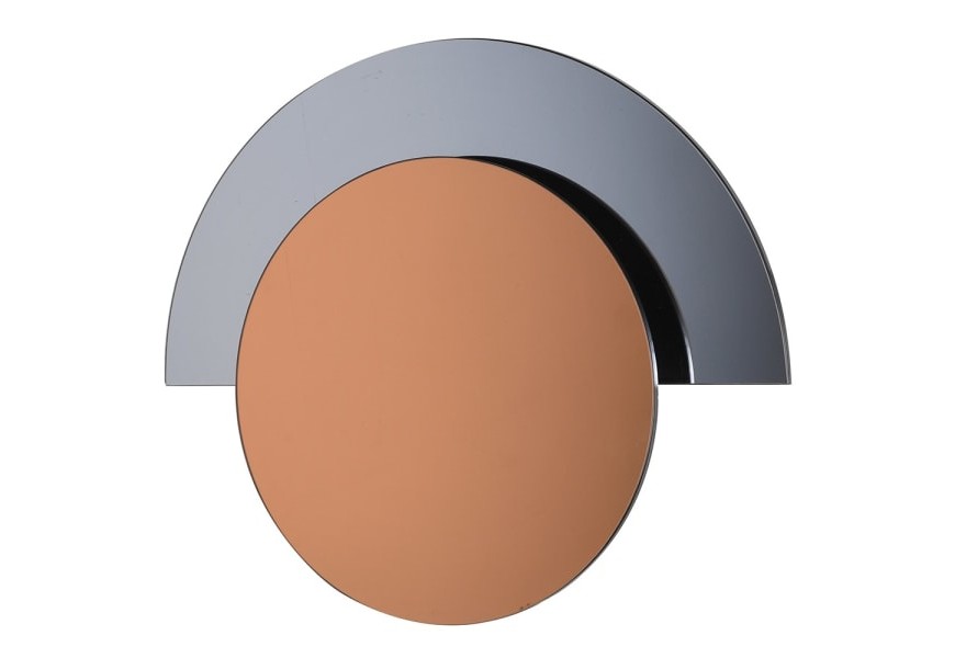 Moderní nástěnné zrcadlo Perugio v art-deco stylu se zlatým kruhovým designem z kovu