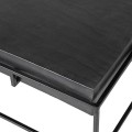 Industriální konferenční stolek Black Iron do obývacího pokoje z kovu černé barvy 127cm