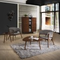 Designový obývací pokoj zařízený se skandinávským nábytkem z kolekce Nordica Nogal v moderním stylu