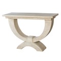 Antický konzolový stolek Antic Rome z masivního dřeva a mramoru v krémové barvě 120cm