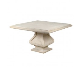 Klasický luxusní výstavní stolek Antic Rome čtvercového tvaru pískové hnědé barvy 130cm