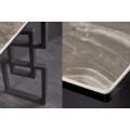Designový konzolový stolek Ariana v luxusním art-deco provedení se strukturovaným hnědým mramorovým designem na vrchní desce