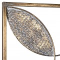 Orientální třípanelový paravan Clarisse z kovu zlaté barvy s geometrickým vzorem 173cm