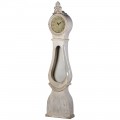 Provence vysoké hodiny Celene Rode z mahagonového dřeva a bílou off white povrchovou patinovanou úpravou s nádechem shabby chic