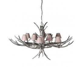 Designový moderní lustr Stag z kovu stříbrné barvy ve tvaru jeleního paroží 150cm