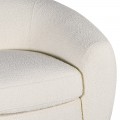 Luxusní buklé moderní trojsedačka Gerappa v krémově bílé barvě 228cm