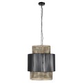 Moderní závěsná lampa Lucilla se stínítkem z kovu v černo-zlatém provedení 60cm