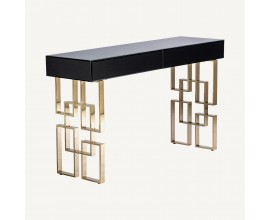 Stylová art-deco konzole WEIN černá