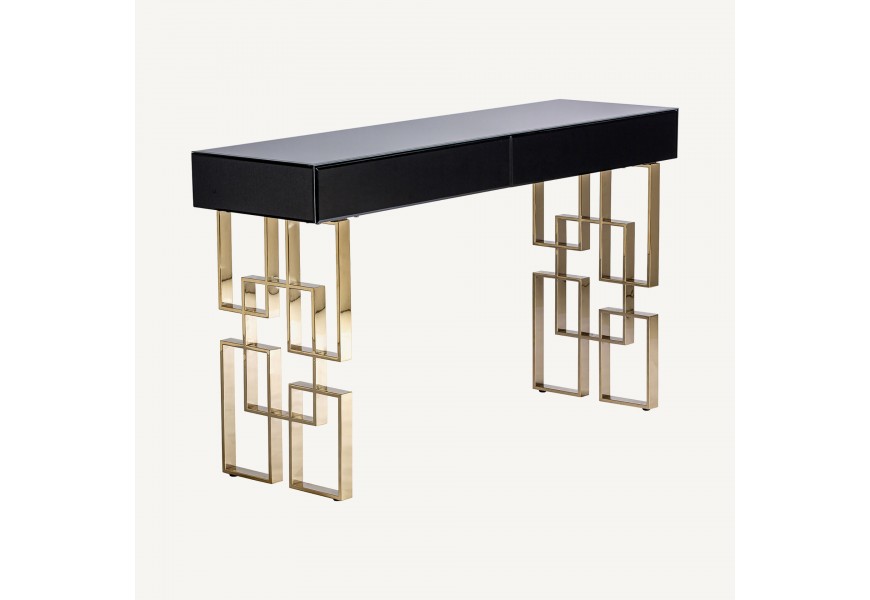 Stylov&aacute; art-deco konzole WEIN čern&aacute;