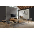 Moderní obývací pokoj zařízený skandinávským designovým nábytkem z kolekce Nordica Clara
