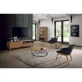 Moderní obývací pokoj zařízený skandinávským designovým nábytkem z kolekce Nordica Clara