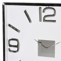 Moderní nástěnné hodiny Anahi čtvercového tvaru z kovu v bílo-stříbrném provedení 45cm