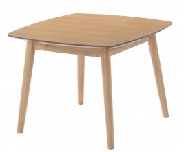 Designový čtvercový příruční stolek Nordica Clara ze světle hnědého dřeva se čtyřmi masivními nožičkami v provedení dub 60cm