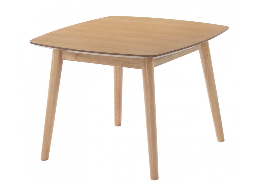 Skandinávský příruční stolek Nordica Clara v moderním světle hnědém dřeveném provedení s nožičkami z masivu provedení dub