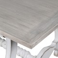 Vintage velký bílo hnědý jídelní stůl Harrold z březového a borového dřeva s ornamentálníma nohama 240cm