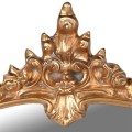 Barokní nástěnné zrcadlo Duchess s ornamentálním ozdobným rámem ve zlaté barvě 132cm