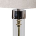 Produkt A560Art-deco skleněná noční lampa Glenn s kovovou podstavou a béžovým stínítkem 87cm4