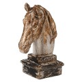 Vintage dekorační soška koňská hlava Horsey v šedo-hnědém provedení 35cm