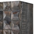 Luxusní šedá art-deco skříň Relia z mangového masivu 181cm