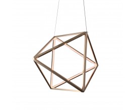 Moderní závěsná lampa Vidar z kovu ve tvaru propojených trojúhelníků 60cm