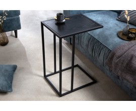 Industriální příruční stolek Industria Negra v provedení jasan černá 45cm
