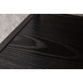 Moderní černý noční stolek Industria Negra v industriálním stylu z dřeva s černými kovovými nožičkami v provedení jasan 63cm