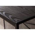 Industriální psací stolek Industria Negra s dýhovanou vrchní deskou s černou kovovou podstavou v provedení jasan černý 100cm