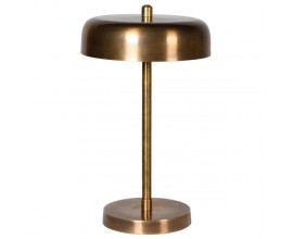 Vintage mosazná stolní lampa Brassia z kovu s kulatým stínítkem 44cm