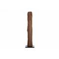 Masivní stojací lampa Roots z naplaveného dřeva přírodní hnědé barvy s led svítidly 121cm