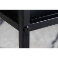 Moderní čtvercový konferenční stolek Industria Durante s černou kovovou podstavou industriální černý 70cm