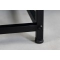 Moderní čtvercový konferenční stolek Industria Durante s černou kovovou podstavou industriální černý 70cm