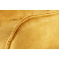 Industriální Chesterfield barová židle Mast hořčicově žlutá 107cm
