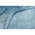 Moderní Chesterfield barová židle Mast sametová modrá 107cm