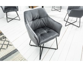 Moderní jídelní židle Amala ze sametu šedá 83cm
