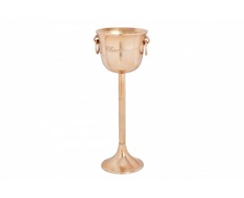 Stylová nádoba na chlazení šampaňského Perlea v antickém zlatém odstínu s dekorativním nápisem 80cm