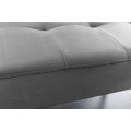 Moderní designová lavice Soreli se sametovým šedým čalouněním a černýma nohama z kovu 95cm