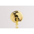 Luxusní art deco lustr Odilon v zářivém zlatém provedení z kovu s řetízkovým zdobením