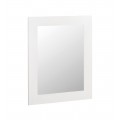 Elegantní obdélníkové nástěnné zrcadlo Blanc s masivním dřevěným rámem v bílém provedení
