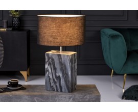 Art deco stolní lampa Miracul s obdélníkovou mramorovou podstavou černé barvy 55cm