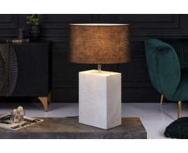 Designová noční lampa Miracul v art deco stylu s bílou mramorovou podstavou obdélníkového tvaru 55cm